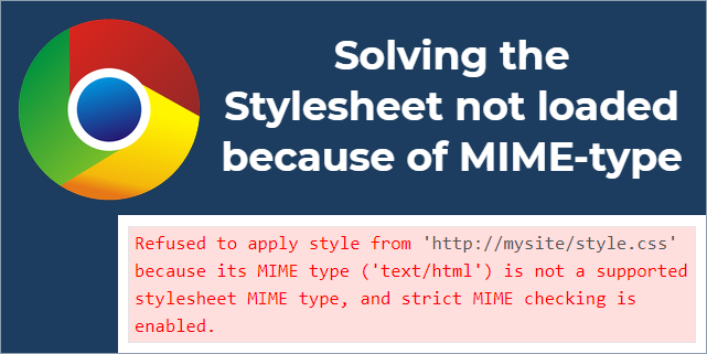 Solving the stylesheet not loaded because of MIME-type